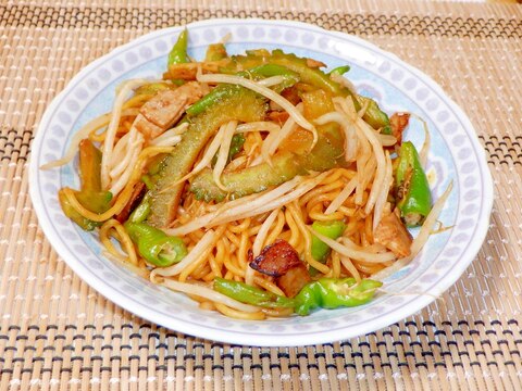 夏野菜たっぷり♪ナポリタン風焼きそば